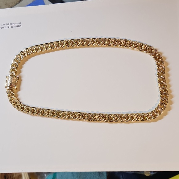 Long Cuban link CZ Cubic Zirconia diamond chain - Picture 2 of 4